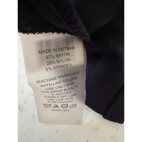 Vince Camuto NWOT Sz L Navy Elasticized Waist Pull On Pants - Picture 3 of 8